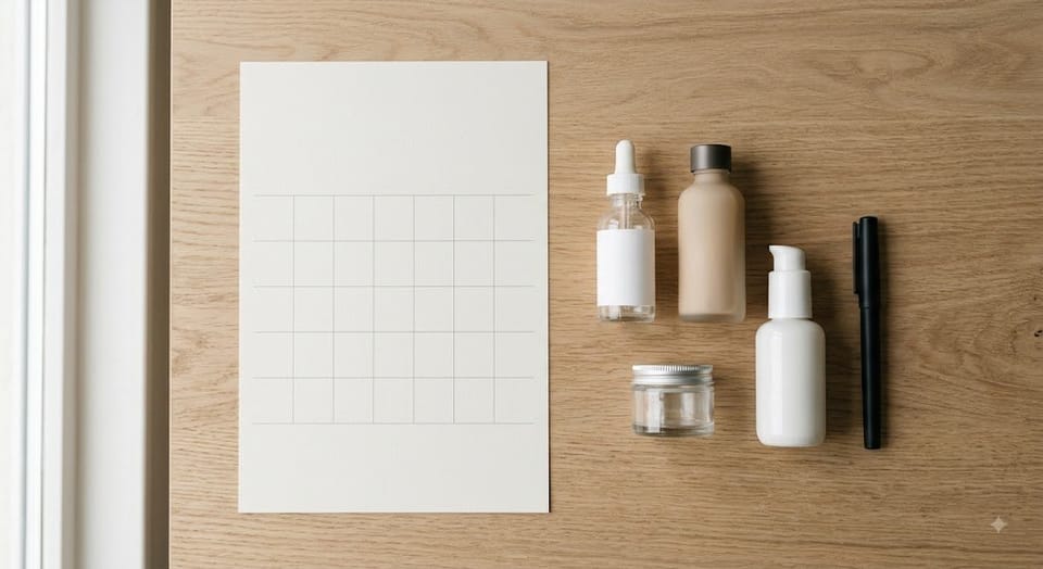 Lịch theo dõi 30 ngày và các sản phẩm chăm sóc da mụn viêm
